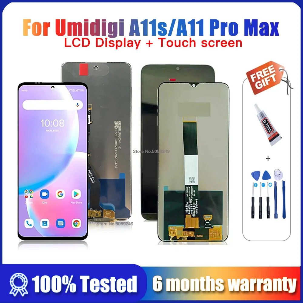 

6,53 "Оригинальный ЖК-дисплей UMIDIGI A11 / A11Pro Max и телефон, замена для ЖК-датчика UMIDIGI A11s