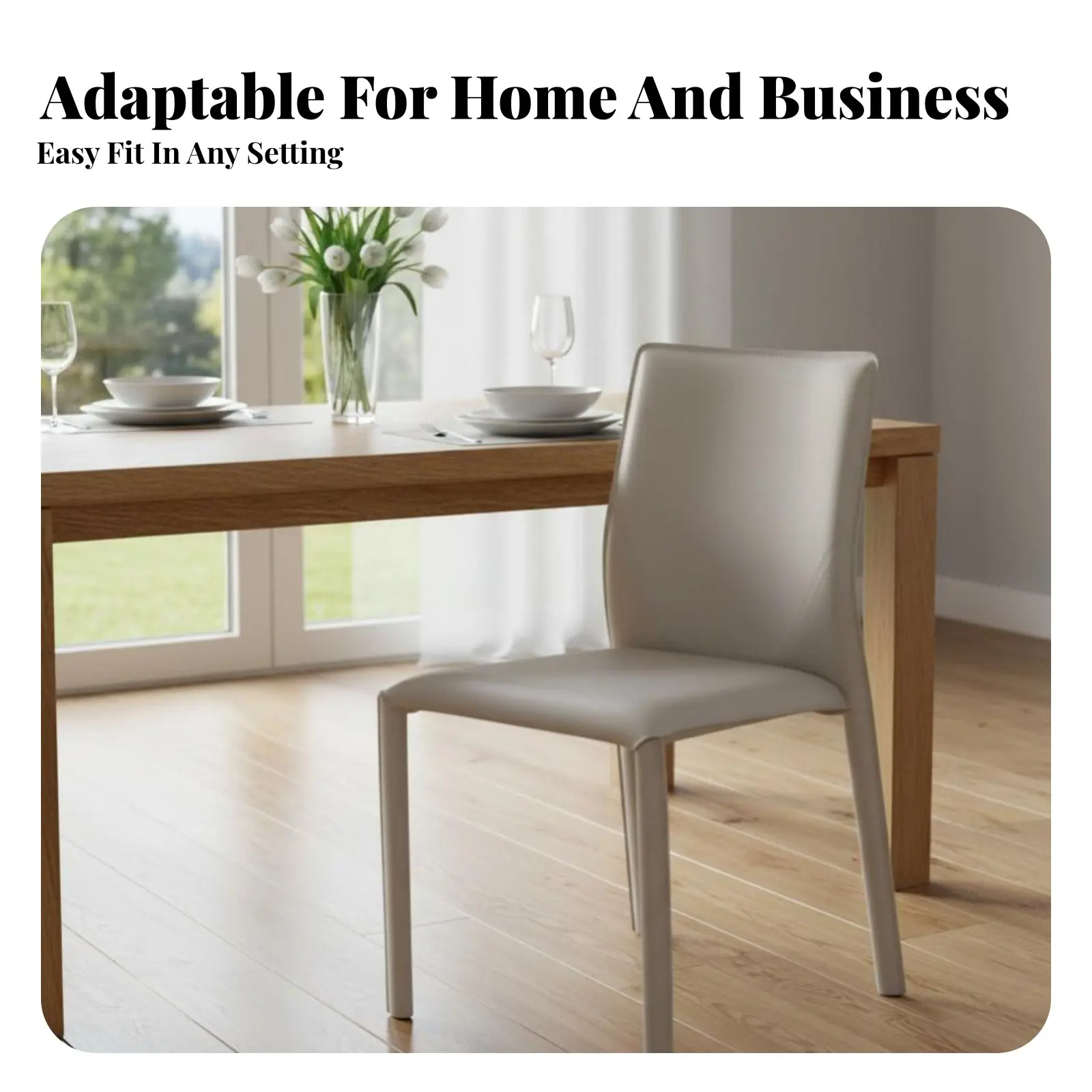 

Бескаркасный обеденный стул с обивкой, минималистичный дизайн, легко чистится, устойчивая конструкция, для отелей