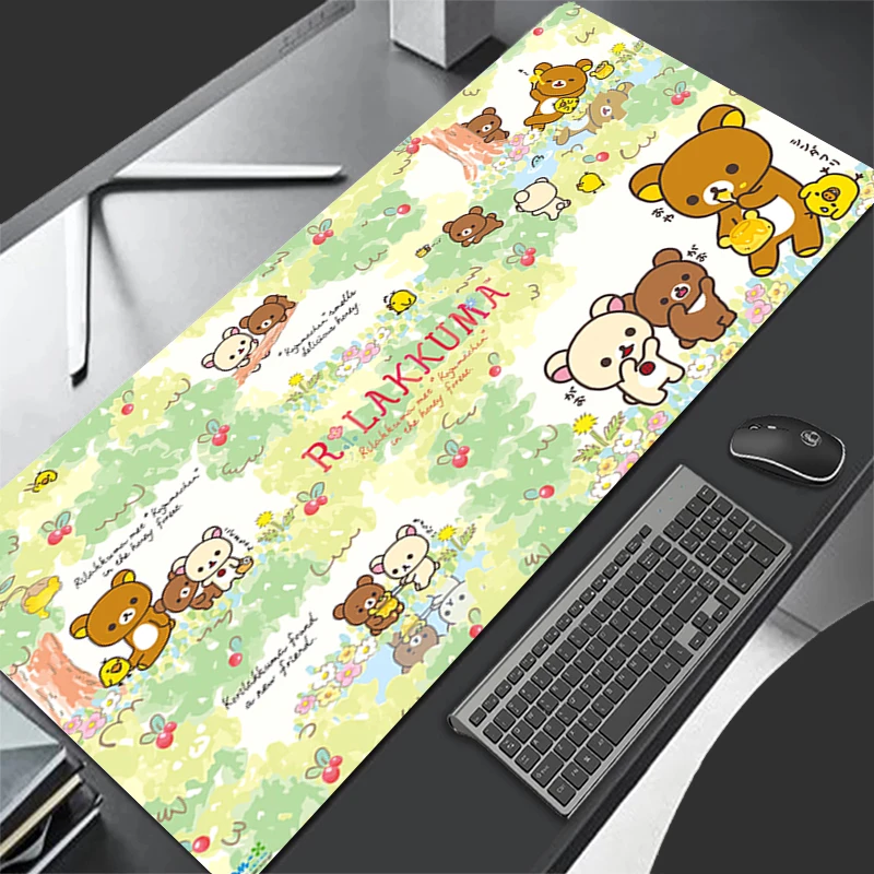 Gaming Mouse Pad Large Gamer Rilakkuma Keyboard Pad Desk Mouse Mat Carpet Rubber Tapis Souris Gaming Notbook Pc Kawaii Mousepad