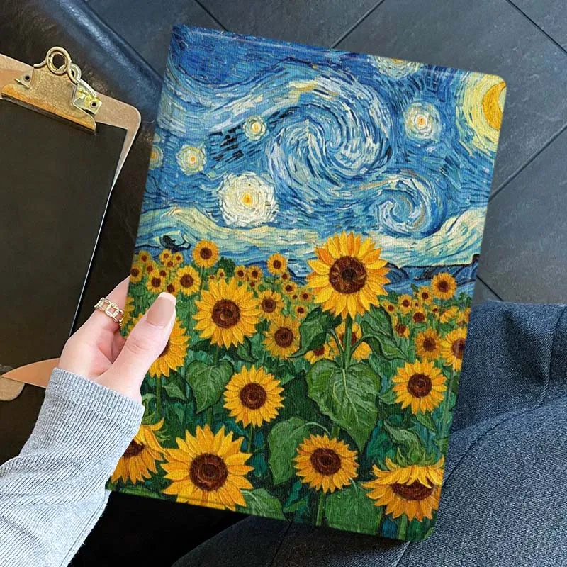 

Fashion Art Sunflower For Huawei Honor Pad 9 8 7 6 V9 V8 V7 X9 X8 X7 GT2 GT 3 5 10 Pro Inch Tablet Case Soft