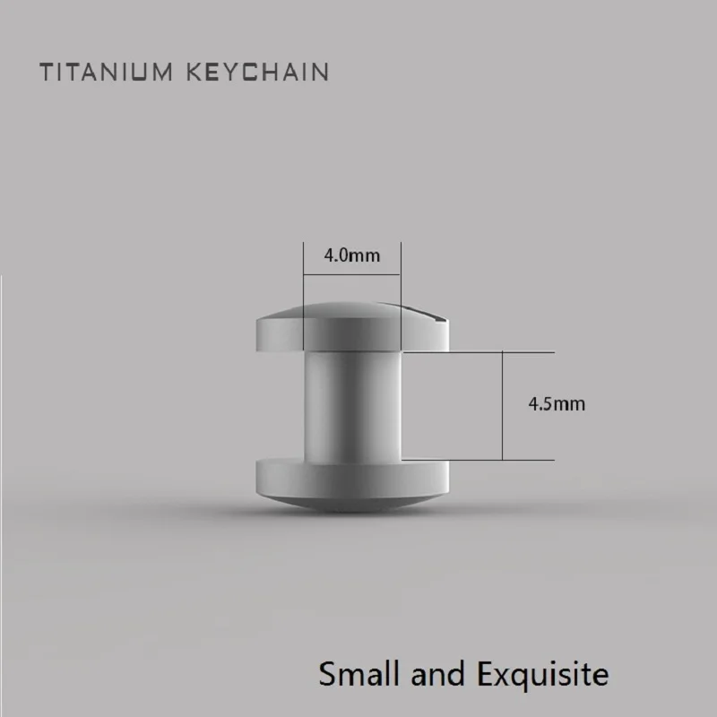 ตะปูตอกหมุดโลหะไทเทเนียมตะปูหัวแม่สกรูโลหะปลายสูงสำหรับพวงกุญแจรถยนต์เข็มขัดเจาะเชื่อมต่อหนังวัวชั้นบน