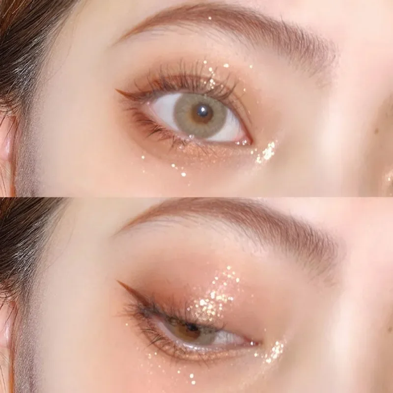 4-Farben-Lidschatten-Palette in Karamellbraun, perlmuttfarben, matt, erdfarbener Lidschatten, wasserdicht, glitzernd, schimmernd, Kosmetik, Schönheit