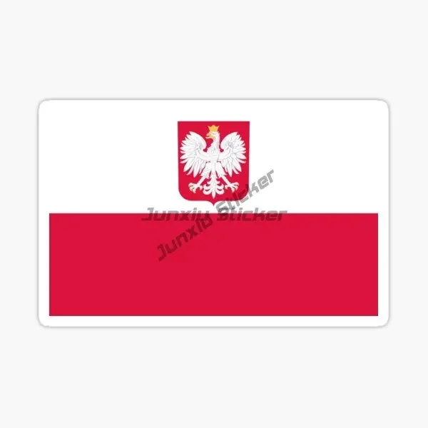 PL Poland Flag National Emblem Creative Eagle Stickers for Decorate Laptop Window Car Motorcycle Camper Van Bicycle Off-road