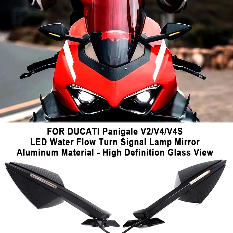 New Motorcycle Mirror LED Turn Signal Reflector For Ducati Superbike V2/V4/V4S Panigale V2 PanigaleV4 Panigale V4S