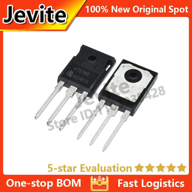 

Jevite 100% New Original electronics Controller K75T60 IKW75N60T 600V 75A TO-247 Triode IGBT Transistor