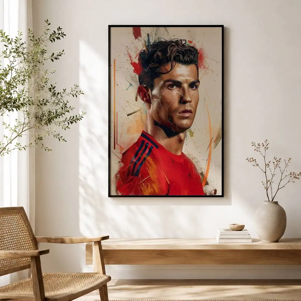G-Goat C-CR7 C-Cristiano Ronaldo Poster Waterproof Self-sticking HD Wall Mural, Home Office Dorm Decor & Gift Choice