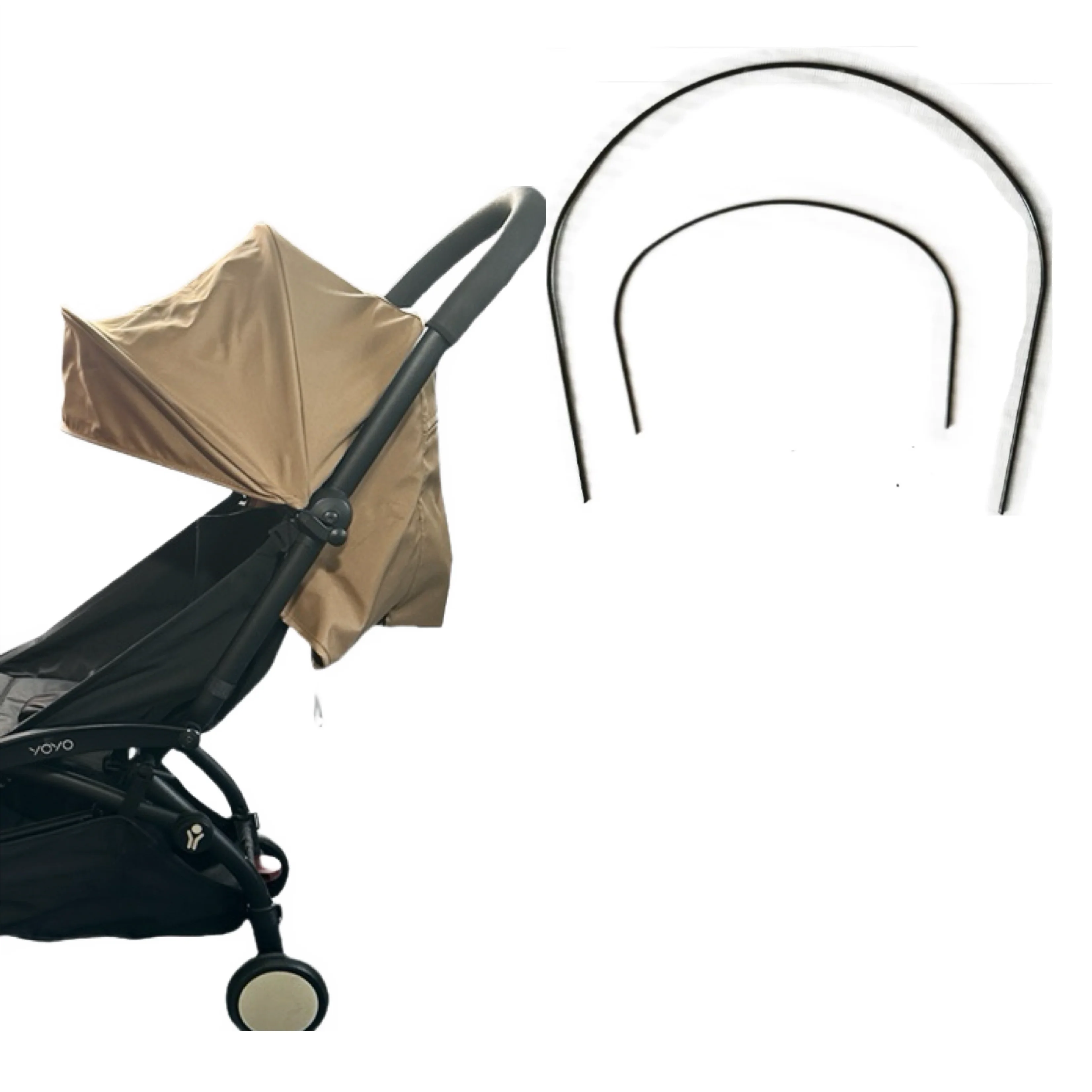 2Pcs/set Iron Stent for Babyzen Yoyo Yoya  Vovo Strollers Iron Infant Pram Top Cover Bracket Rack