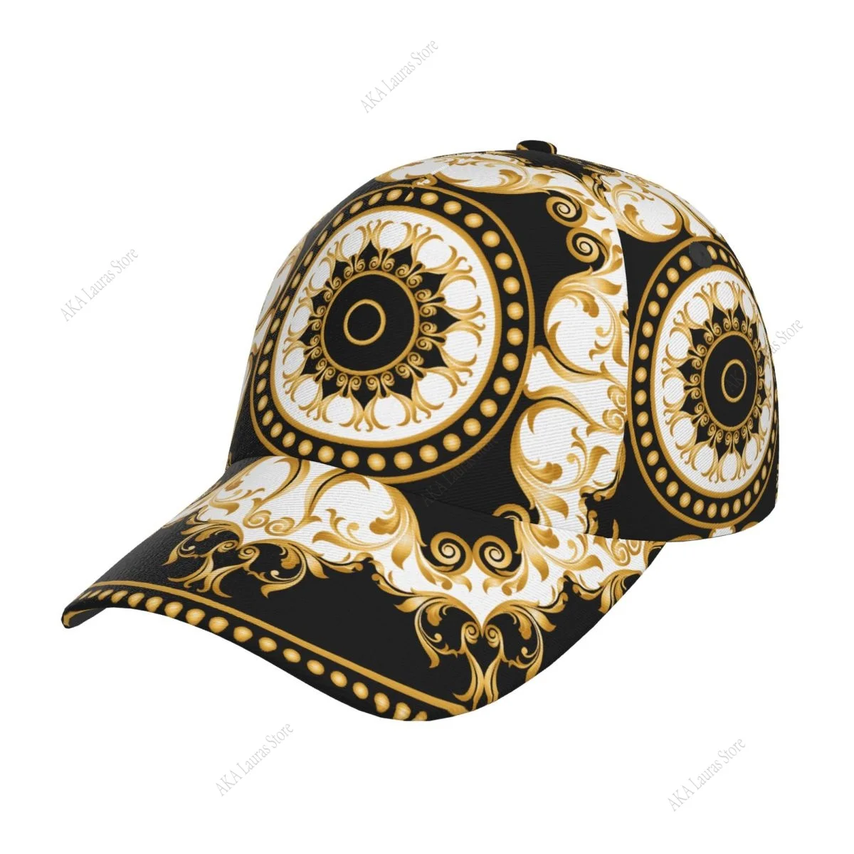 

Unisex Baseball Cap Golden Luxury Floral Baroque Hat New Fashion High Quality Man Sport Hats Trucker cap