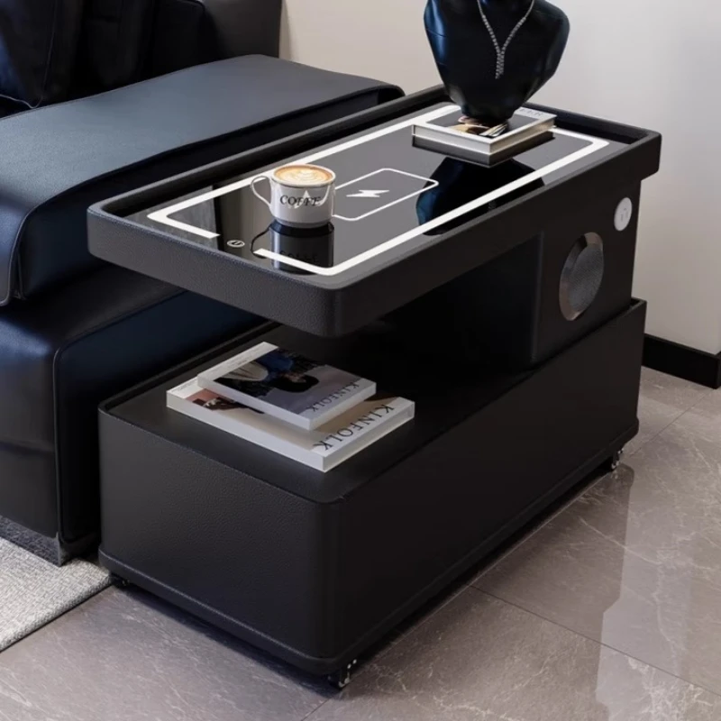 

Movable coffee table small apartment modern simple side cabinet sofa side cart