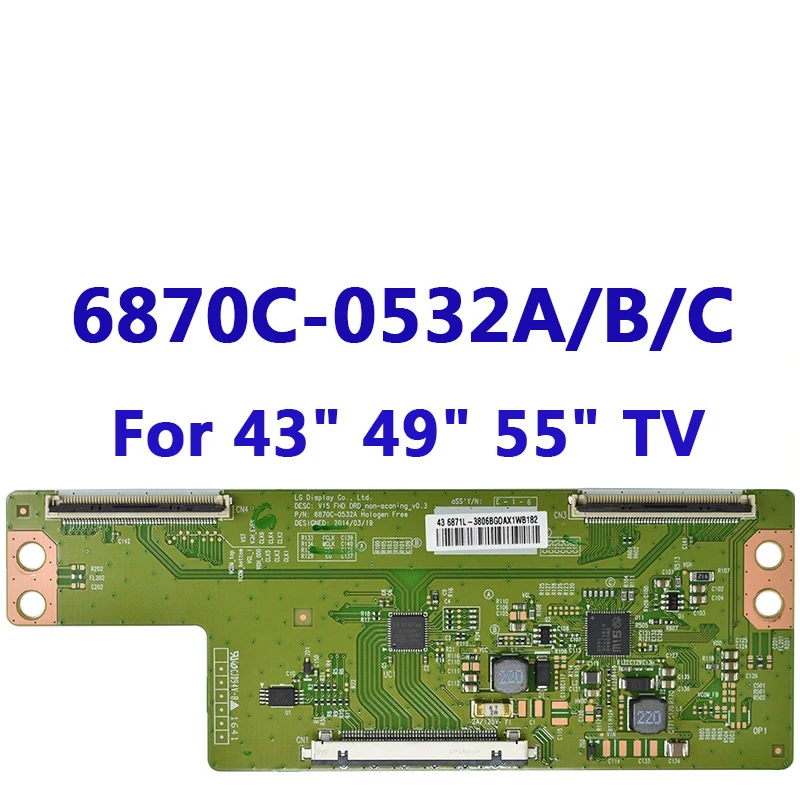 

Плата T-con для LG43/49/55 дюймов V15 FHD DRD 6870C-0532A 6870C-0532B 6870C-0532C