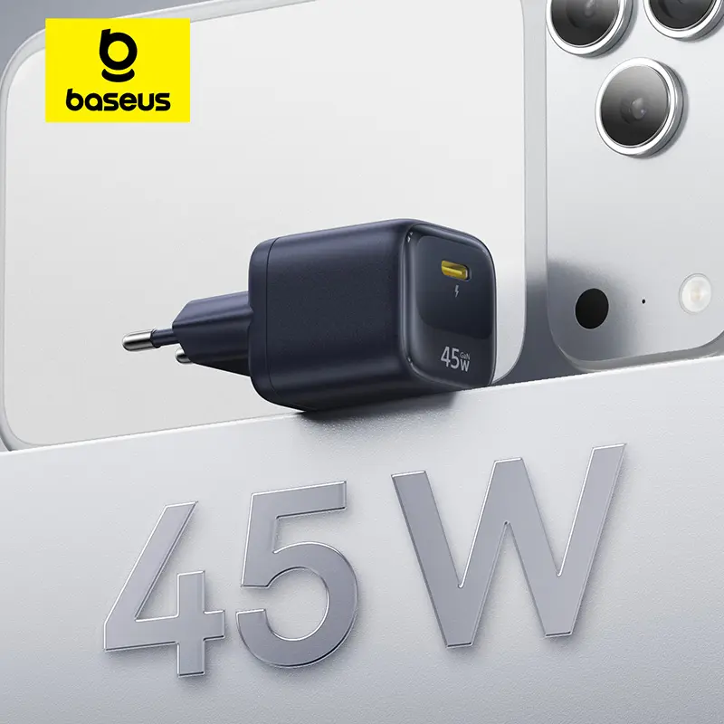 מטען קיר Baseus 45W GaN לטלפונים חכמים