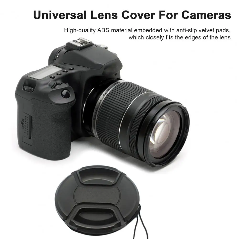 Защитная пленка для объектива камеры Прочная универсальная защита крышки объектива камеры для ударопрочности Простая установка Защелкивающаяся для камеры