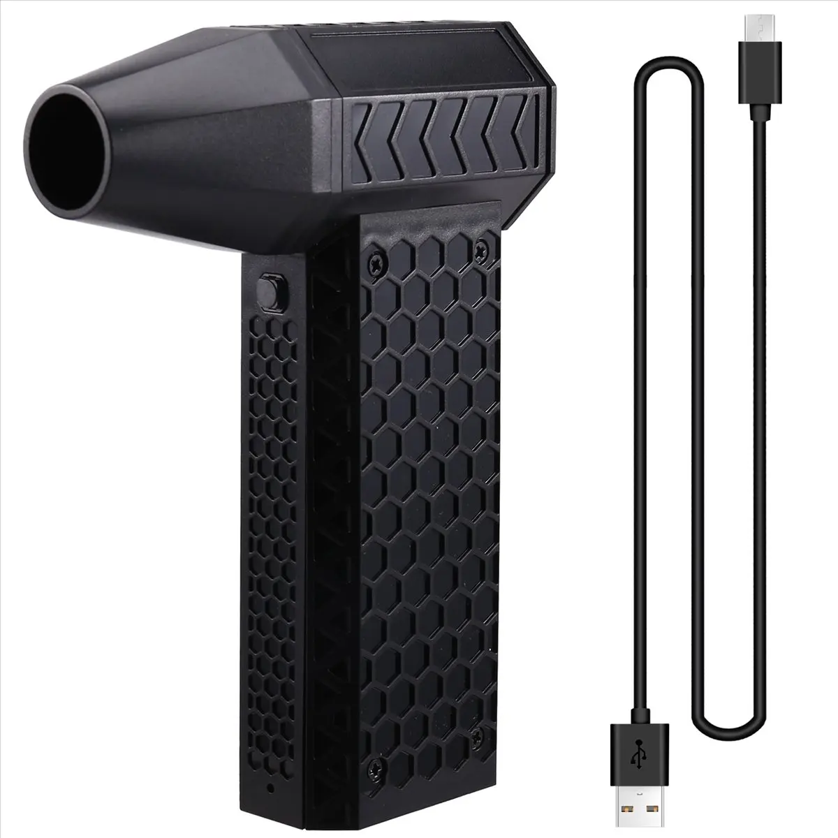 (A32M) 130000RPM Turbo Fan Jet Wind Speed 52m/S Portable Air Blower 3 Speed Adjustable BBQ Powerful Blower Keyboard Cleaning