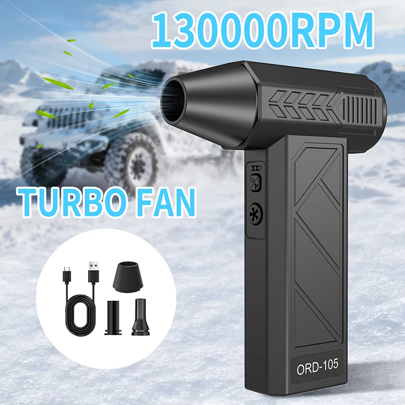 LEIBOO 130000RPM Electric Turbo Fan High-Speed Turbo Violent Fan Powerful Compressed Air Blower for Computer Keyboard Car Duster