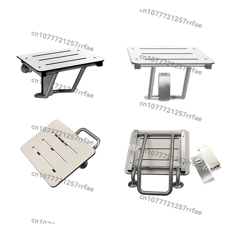 Hot Stainless Steel 304 Wall Mount Folding Shower Chair Bathroom Disabled Folding Shower Chair