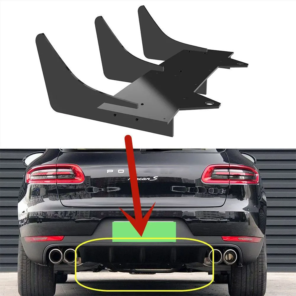 

For Porsche Macan 2013-2021 Year Rear Bumper Diffuser Lip Splitter Spoiler Body Kit Accessories