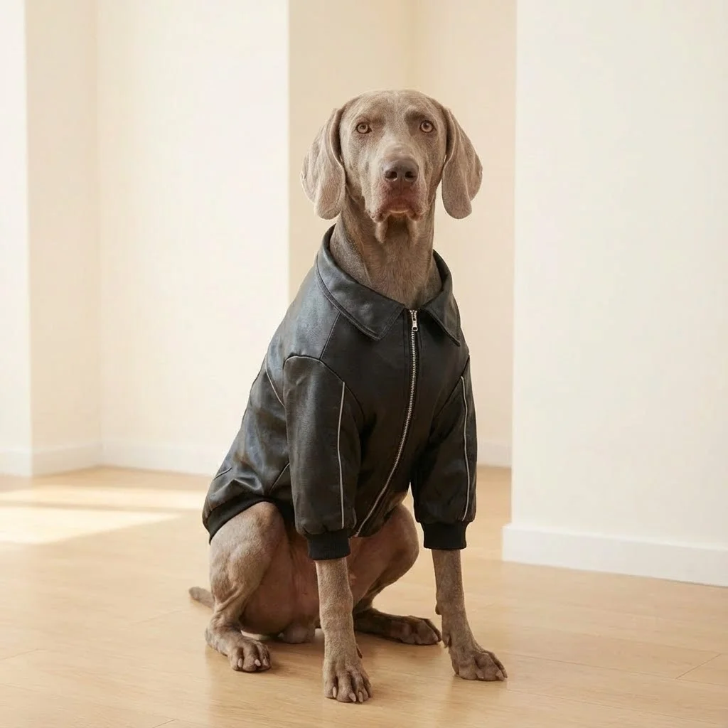 الشتاء سميكة يندبروف الكلب سترة جلدية سوداء الكلب معطف الشتاء لسلالات متوسطة كبيرة لابرادور الذهبي المسترد سامويد #3