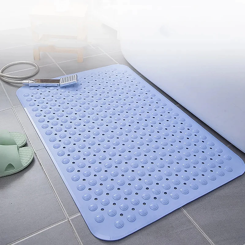 1Pc Home Bathroom Anti-slip Mat PVC With Suction Cup Floor Mat Hotel Toilet Massage Foot Mat