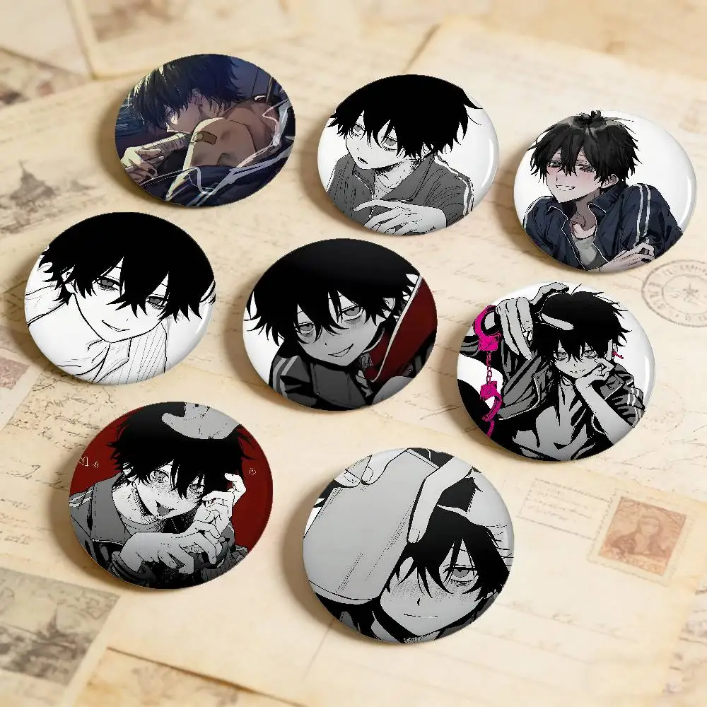 Akira Imai Anime Round Laser Badge Cartoon Brooch Clothes Backpack Accessories Lapel