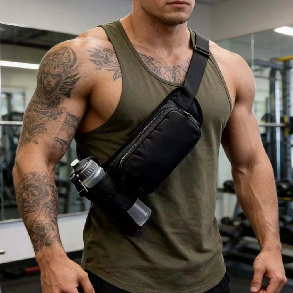 Outdoor Sports Water Bottle Waist Bag - Suitable for Hiking, Cycling, Running, and Multi-Functional Phone Pouch