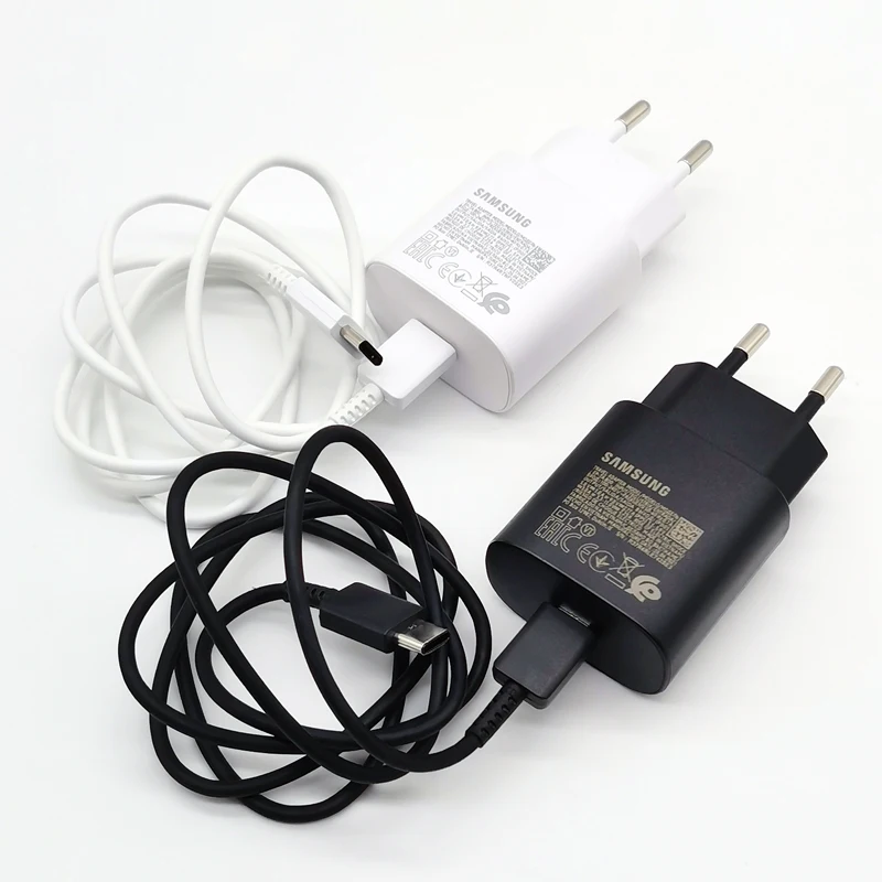 Samsung PD 25W Super Fast Charger Adapter Type C Cable For Galaxy S24 S23 S20 S21 S22 Note 20 Ultra 10 Z Flip Fold 6 5 4 3 2 A55