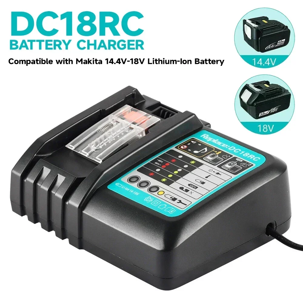 

DC18RC For Makita 18V Drill Battery Charger 3A Li-ion Charger for Makita 14.4V 18V LXT BL1815 BL1860 BL1430 BL1450