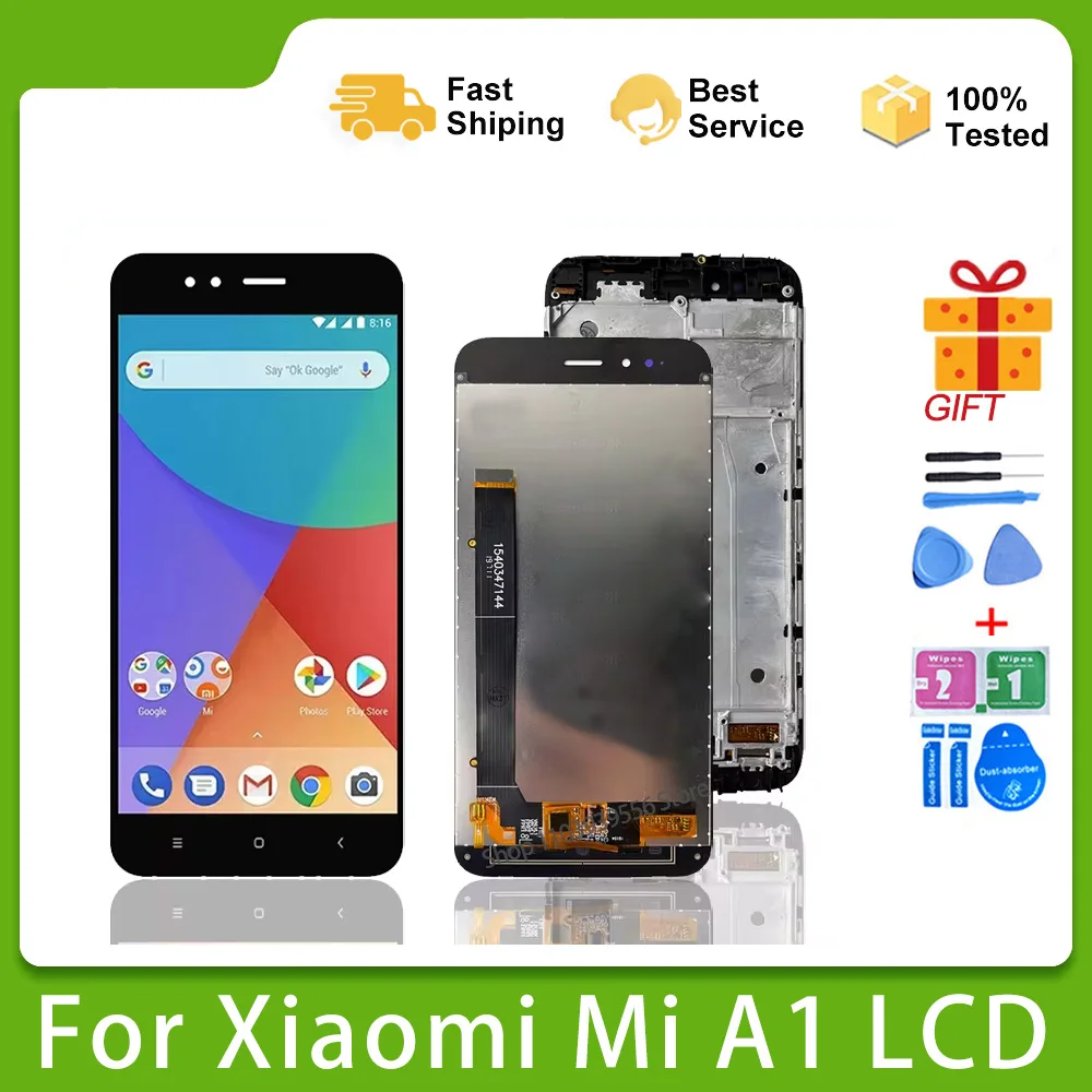 

ЖК-дисплей MDG2 MDI2 для Xiaomi Mi 5X, 5,5 дюйма, ЖК-дисплей с сенсорным экраном и дигитайзером в сборе, сменные детали для Xiaomi Mi A1 LCD