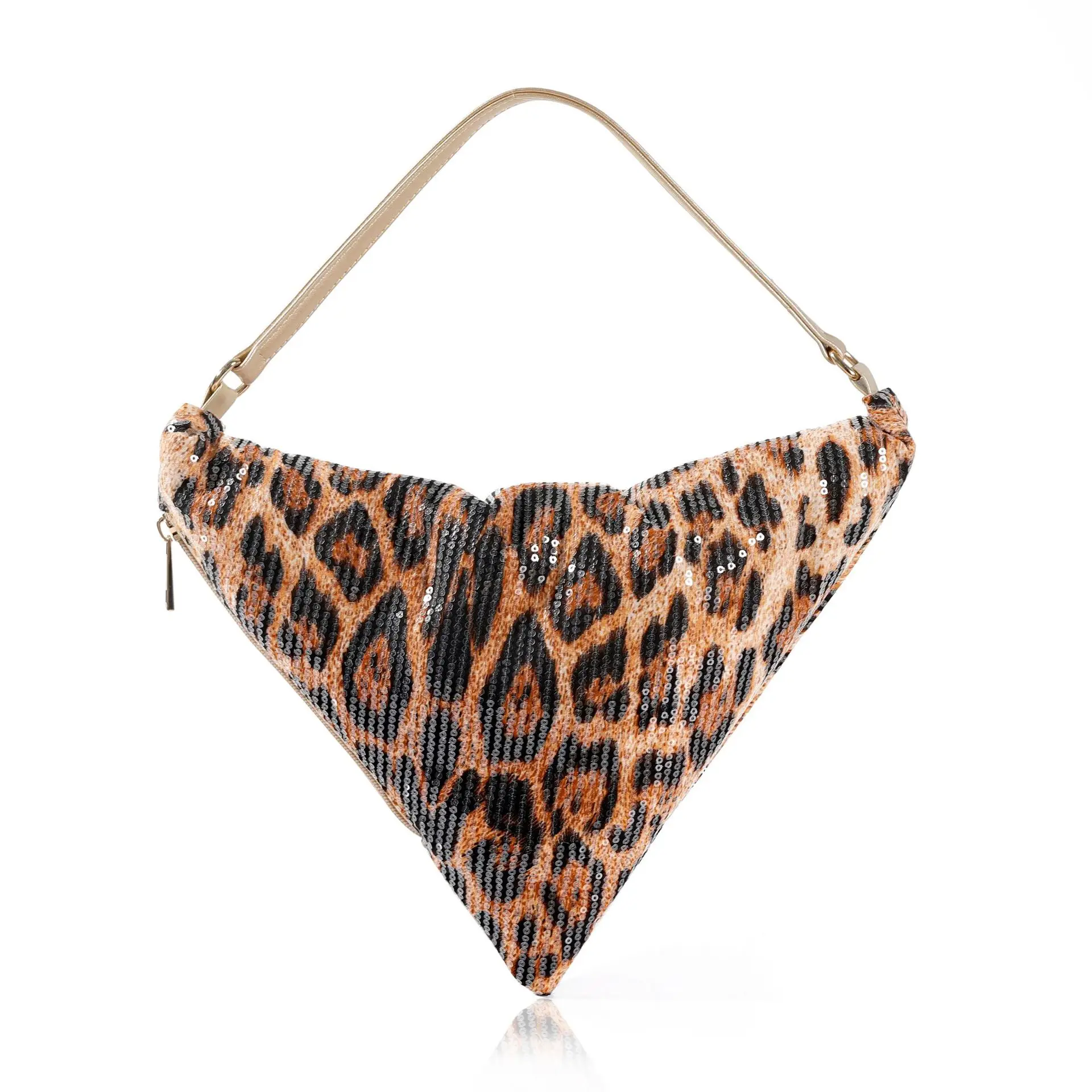 Leopard print crescent bag shoulder crossbody handbag women's 2026 spring and summer fashion trend armpit bag