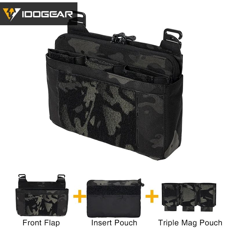 IDOGEAR Tactical DOPE Front Flap Pouch w/ Mag Pouch Kangaroo Pocket Full Set MC