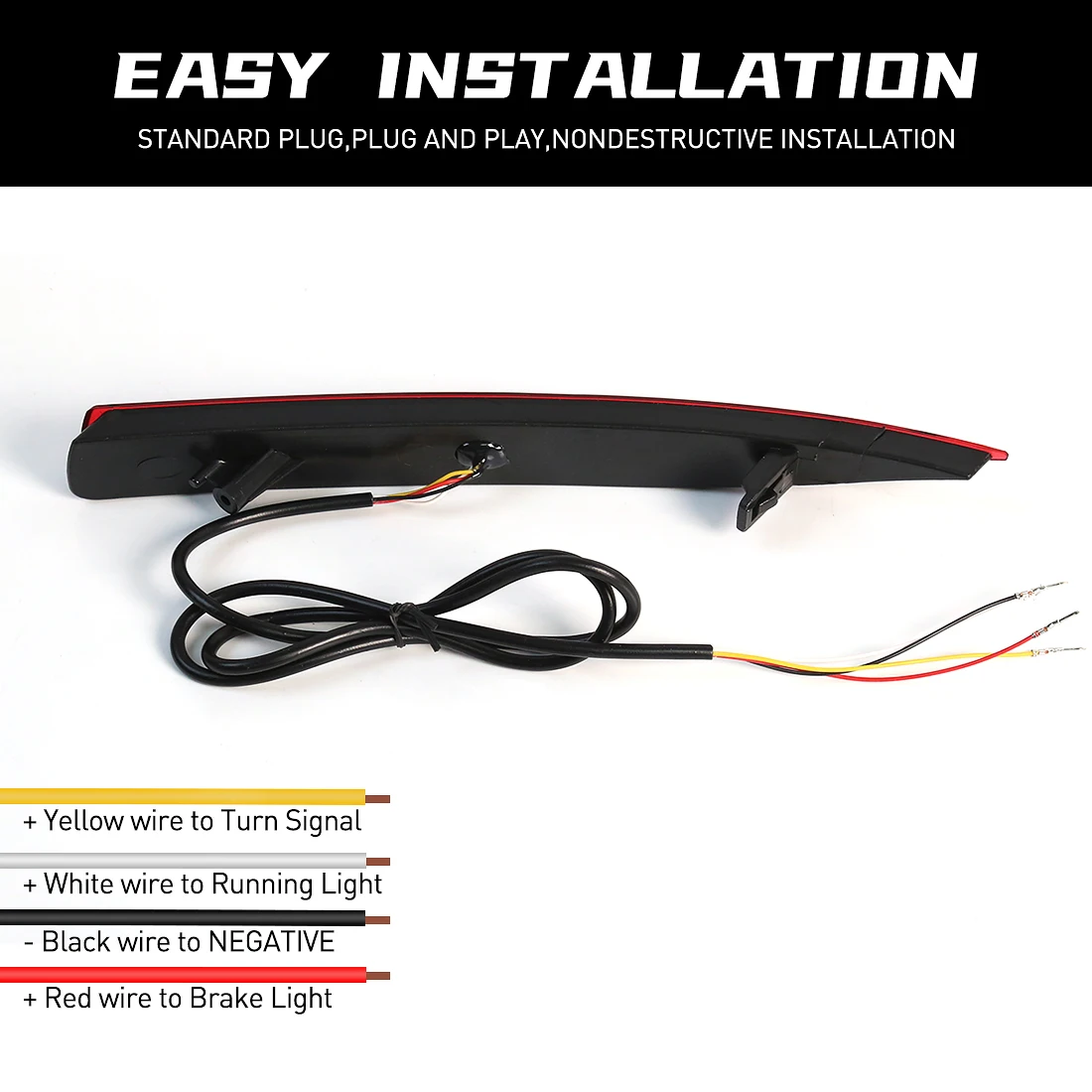 For Toyota Corolla Altis 2019 2020 2021 2022 LED Rear Bumper Reflector Lights Warn Brake Dynamic Turn Signal Car Accessories 12V view 5