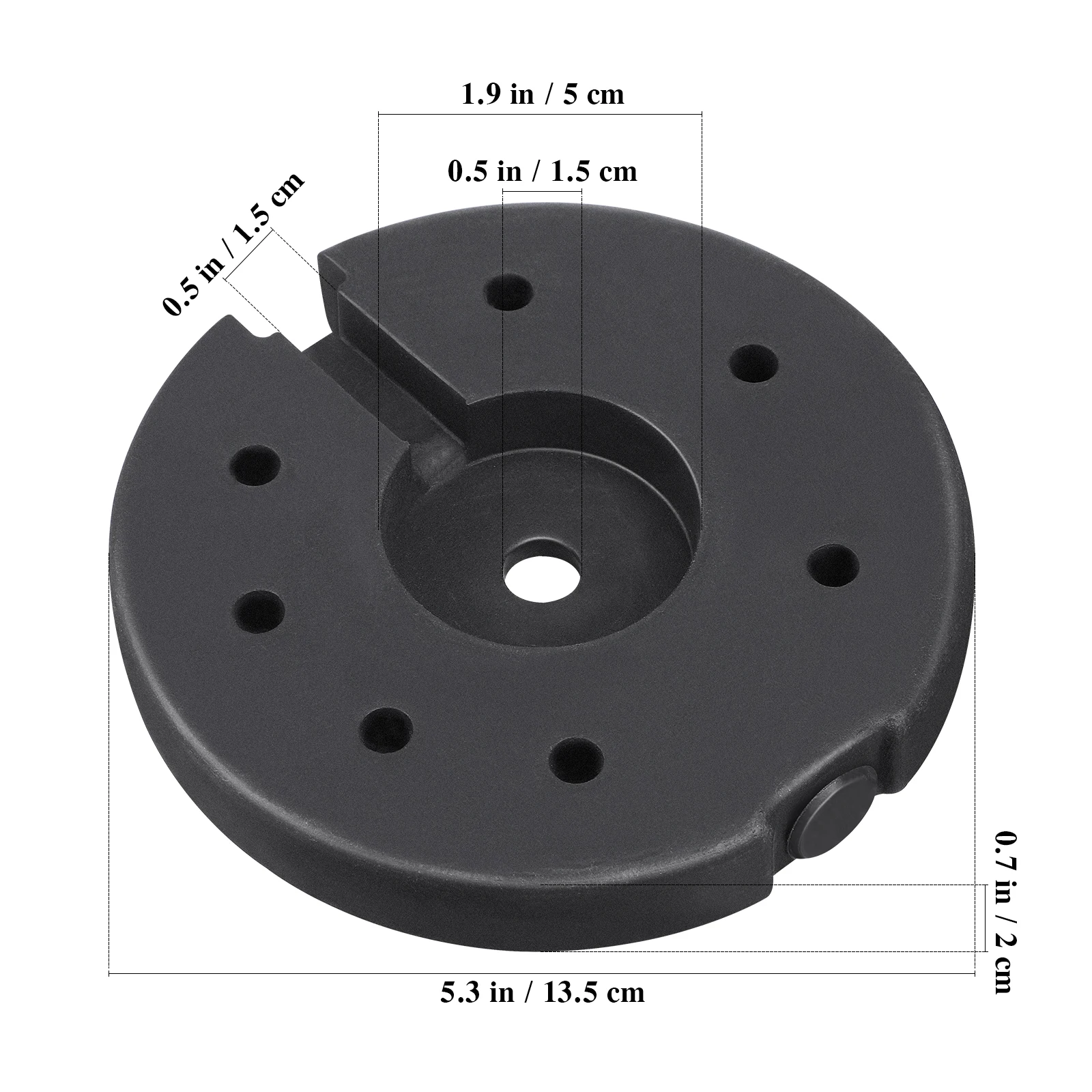 

Heavy Duty Metal Lamp Base 140x20mm Black Round Weight Block for Floor Desk Lamps Home Decor Accessories Sturdy Stand Parts