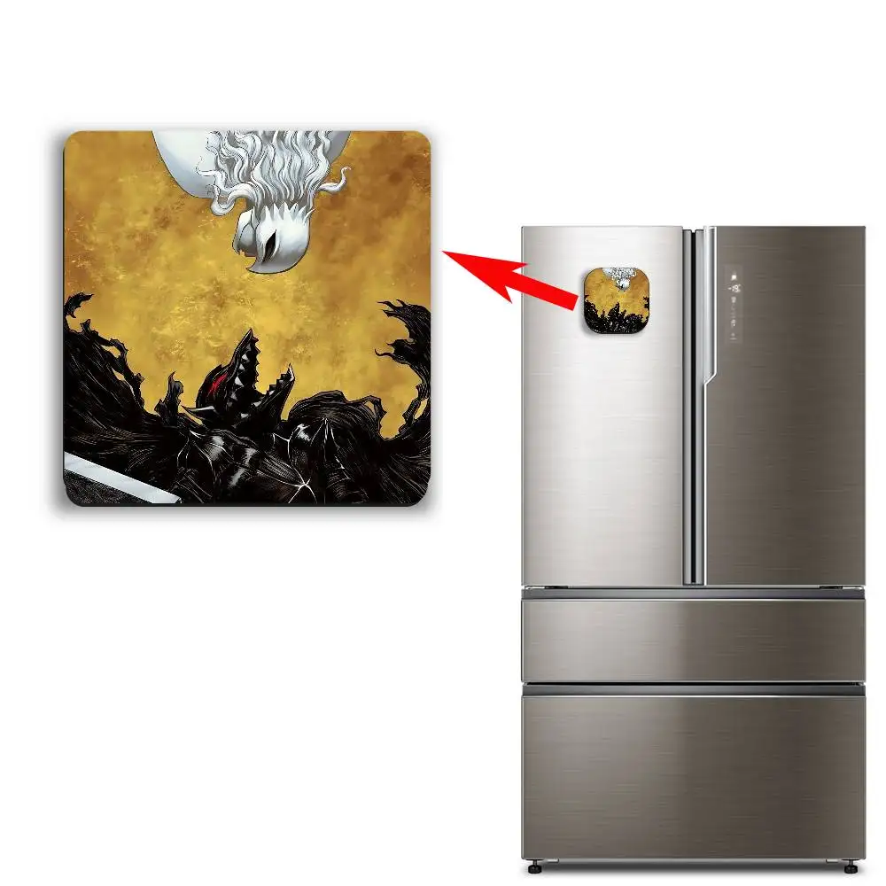 cartoon Griffith Guts Berserk Best-Selling Strong Magnetic Fridge Magnets Adhesive to Metal Surfaces Leaves No Residue view 6