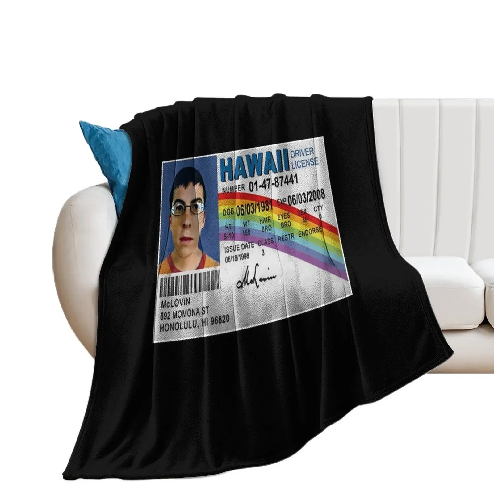 

McLovin Throw Blanket manga for winter Softest Blankets