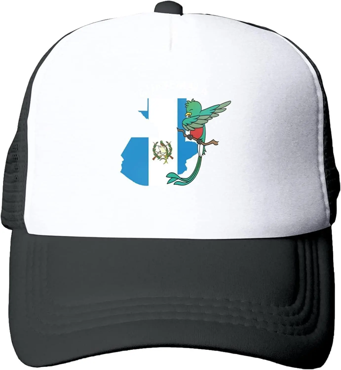 Flag Map and Quetzal Bird of Guatemala Baseball Cap Trucker Hat for Men and Women Adjustable Outdoor Mesh Snapback Hats