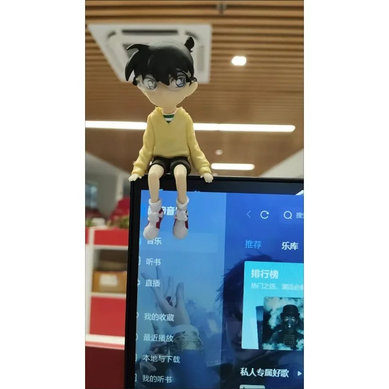 Detetive conan dos desenhos animados anime sentado conan figura caixa modelo meninos quarto desktop carro boneca ornamentos brinquedos presente atacado