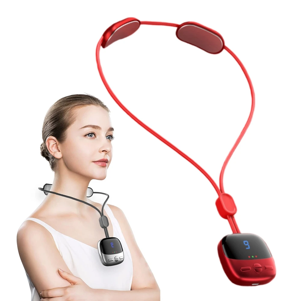 

Перезаряжаемый массажер для шейного отдела позвоночника, мини-подвесной массажер для шеи, портативный стимулятор мышц, горячий компресс, импульсный массажер для шеи