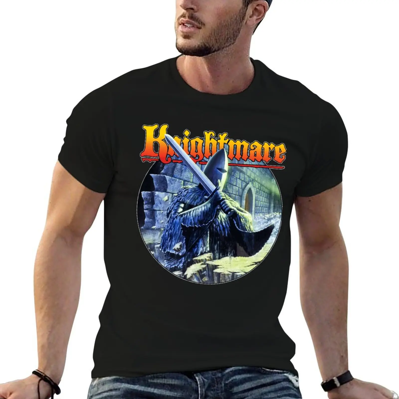 Knightmare - Fright Knight Classic T-Shirt Everyday Wear Basic Short Sleeve Top