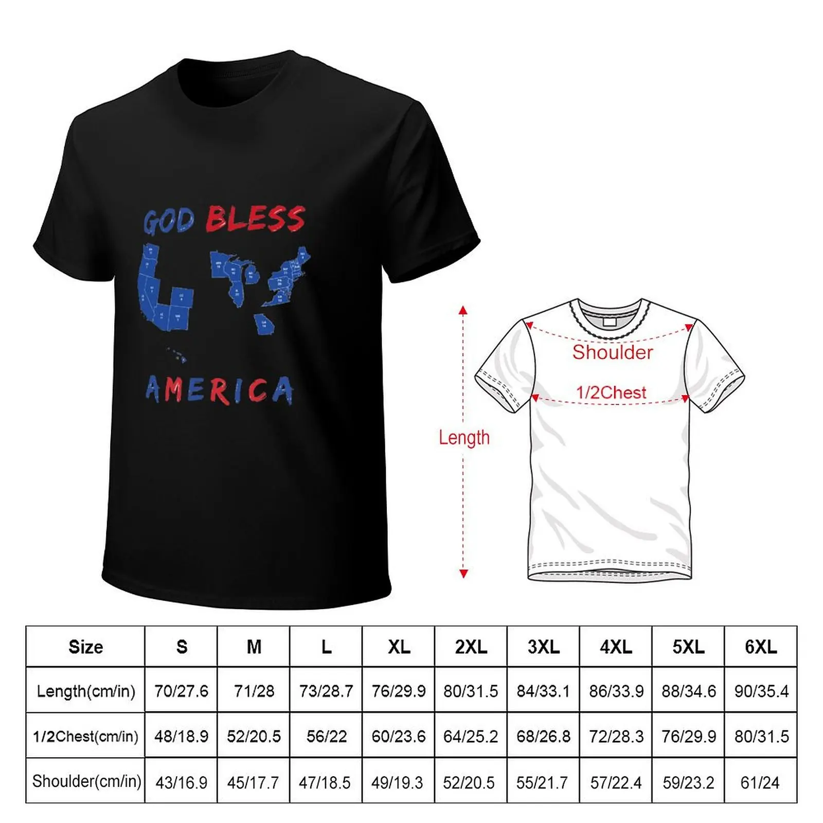 God Bless America (2020 Update) T-Shirt Holiday Party T-Shirt for Men