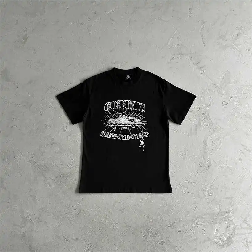 

Футболка из чистого хлопка с принтом «Паутина» в стиле «Дьявольский остров», круглый вырез, уличный стиль, универсальная, трендовая, брендовая, в стиле INS...