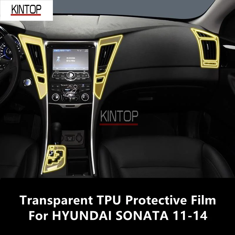 

For HYUNDAI SONATA 11-14 Car Interior Center Console Transparent TPU Protective Film Anti-scratch Repair Film Accessories Refit