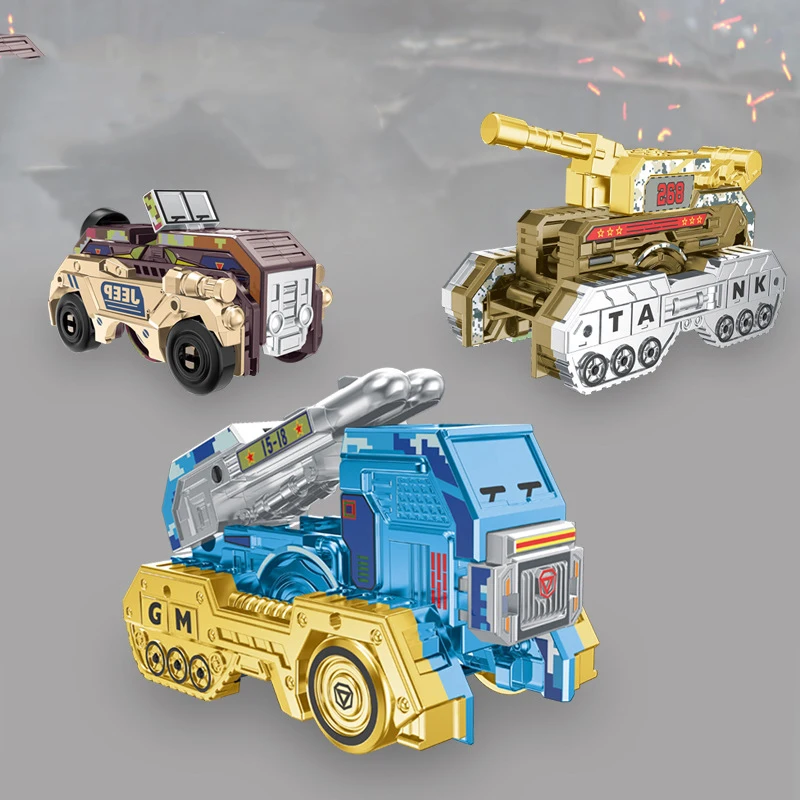 Transformação criativa série militar carro brinquedos fidget mão spinner antiestresse adulto brinquedo sensorial dedo spinners giroscópio crianças presente