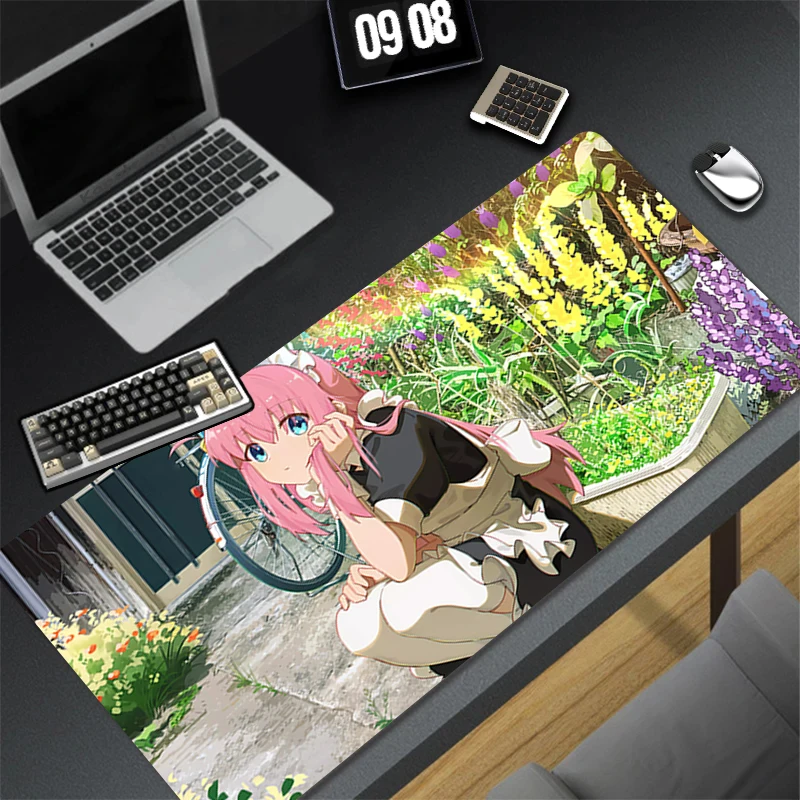 ゲーミングマウスパッドデザイン滑り止めゴム縁縫いデスクマット「ぼっちざろっく」キーボードパッド耐久性ゲーマーとオフィスワーク用マウスパッド