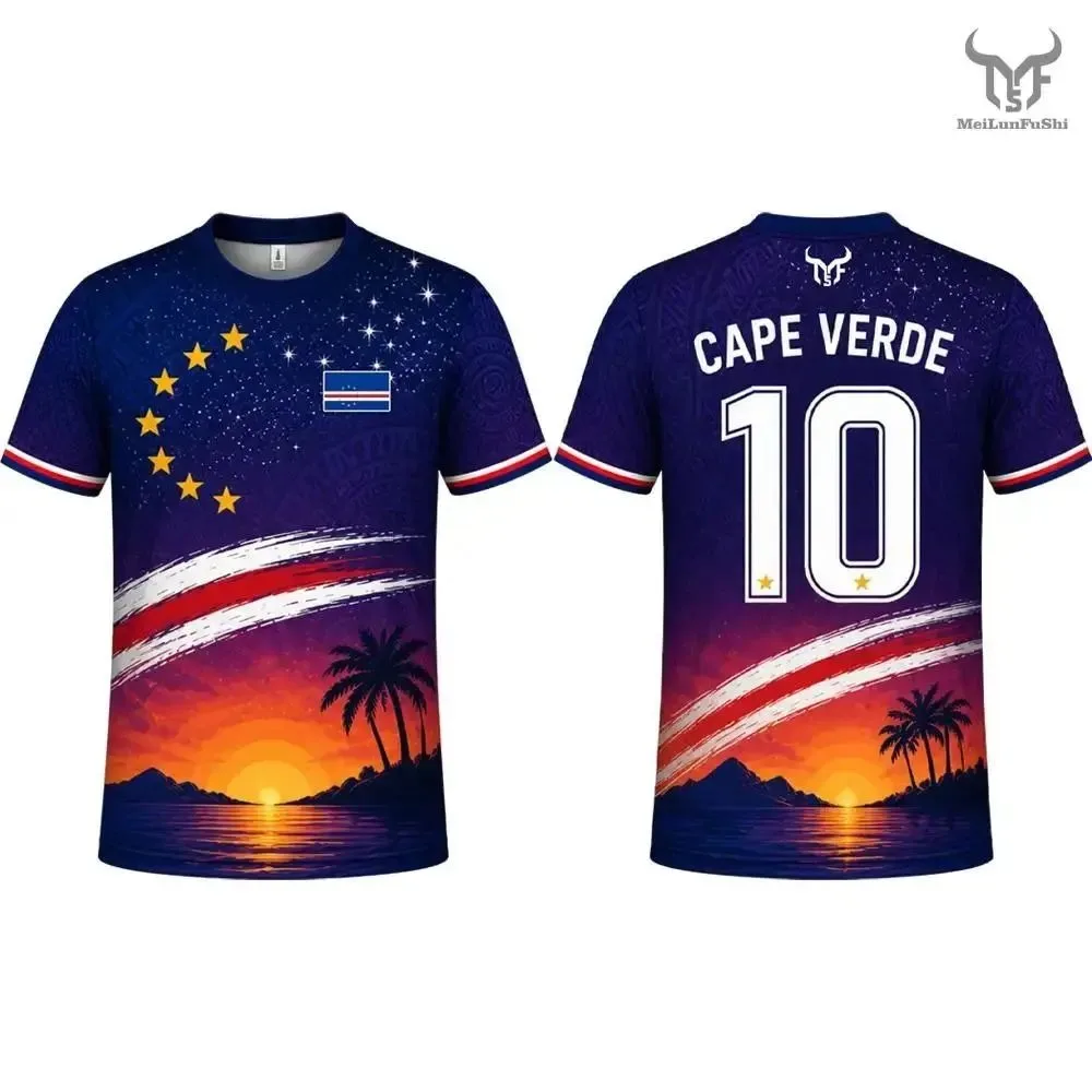 Summer Cape Verde 3D Printed Jersey 2026 New Quick Dry Breathable Football Training Men's and Women's Casual Breathable Top