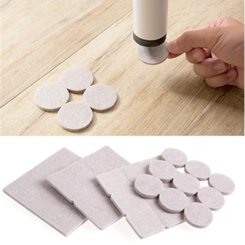 Felt Furniture Pad Round Chair Legs Anti Scratch Floor Protector Self-Adhesive Furniture Sliders for Hardwood Floors Table Couch