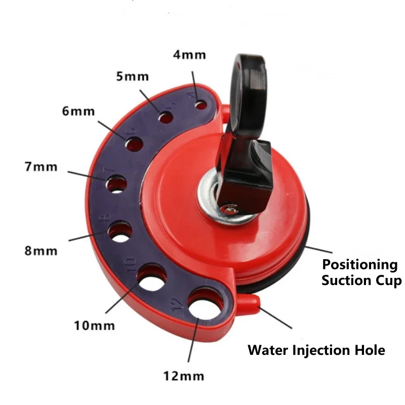 Imagem -03 - Localizador de Abertura de Vidro Ajustável 412 mm para Cerâmica Forte Força de Sucção Broca de Diamante Telha com Ventosa Guia de Núcleo de Serra
