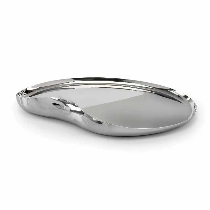 

Stainless steel meal tray, high-end mirror surface, wine glass storage housewarming gift
