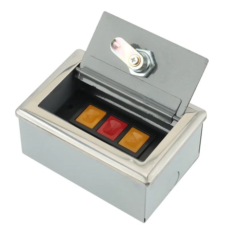 -A96Z 2X Garage Door Opener, Electric Door Roll Switch Lock Box, Surface Mounted Concealed Button Switch A