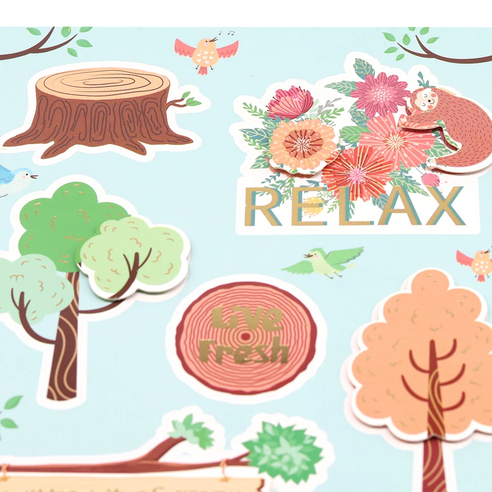 Creative Path Wild Time Deko-Aufkleberbögen, niedliche Tier-Camping-3D-Aufkleber für Scrapbooking, Journaling, DIY, Basteln, Kartenherstellung – Detail 5