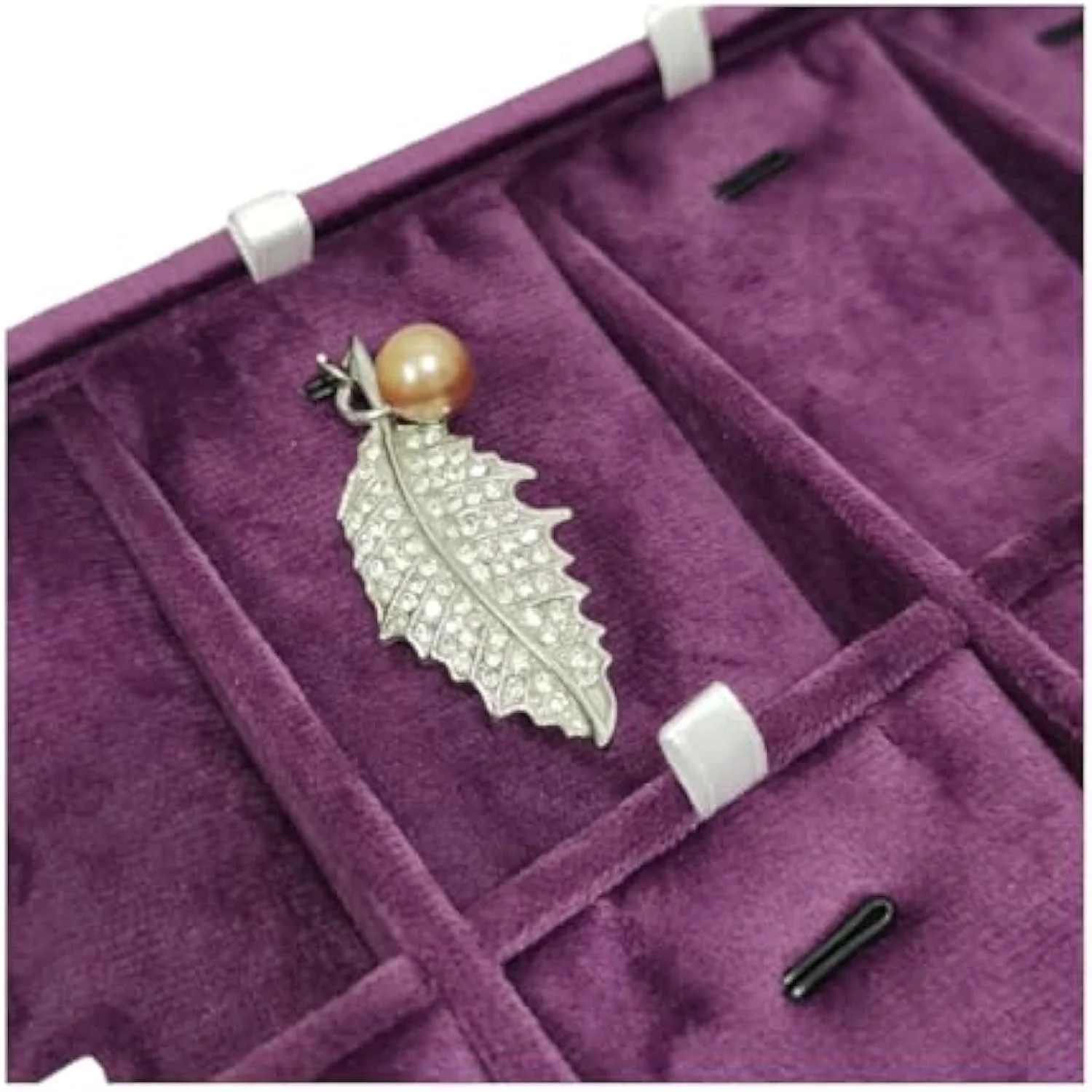 Stackable 18Grids Insert Jewelry Tray Pendant Earrings  necklace Storage Trays Showcase Display Organizer Pink Purple