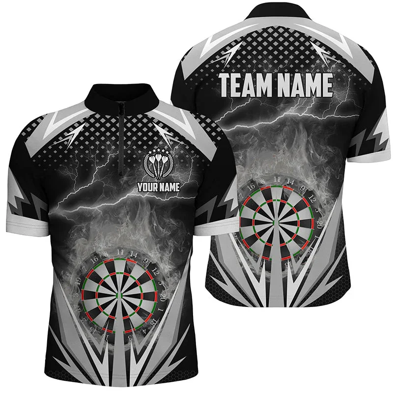 New personalized 3D printing dart throwing pattern zipper POLO shirt T-shirt unisex gift casual team throwing sports series